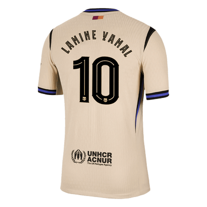 LAMINE YAMAL #10 Barcelona Uit Spelersversie Voetbalshirt 2025/26 - Slim Fit