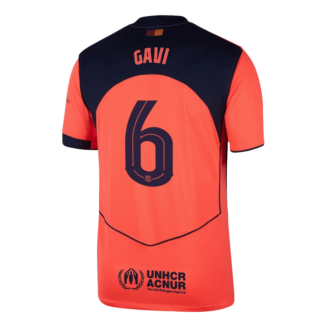 GAVI #6 Heren Barcelona Derde Voetbalshirt 2025/26 - UCL