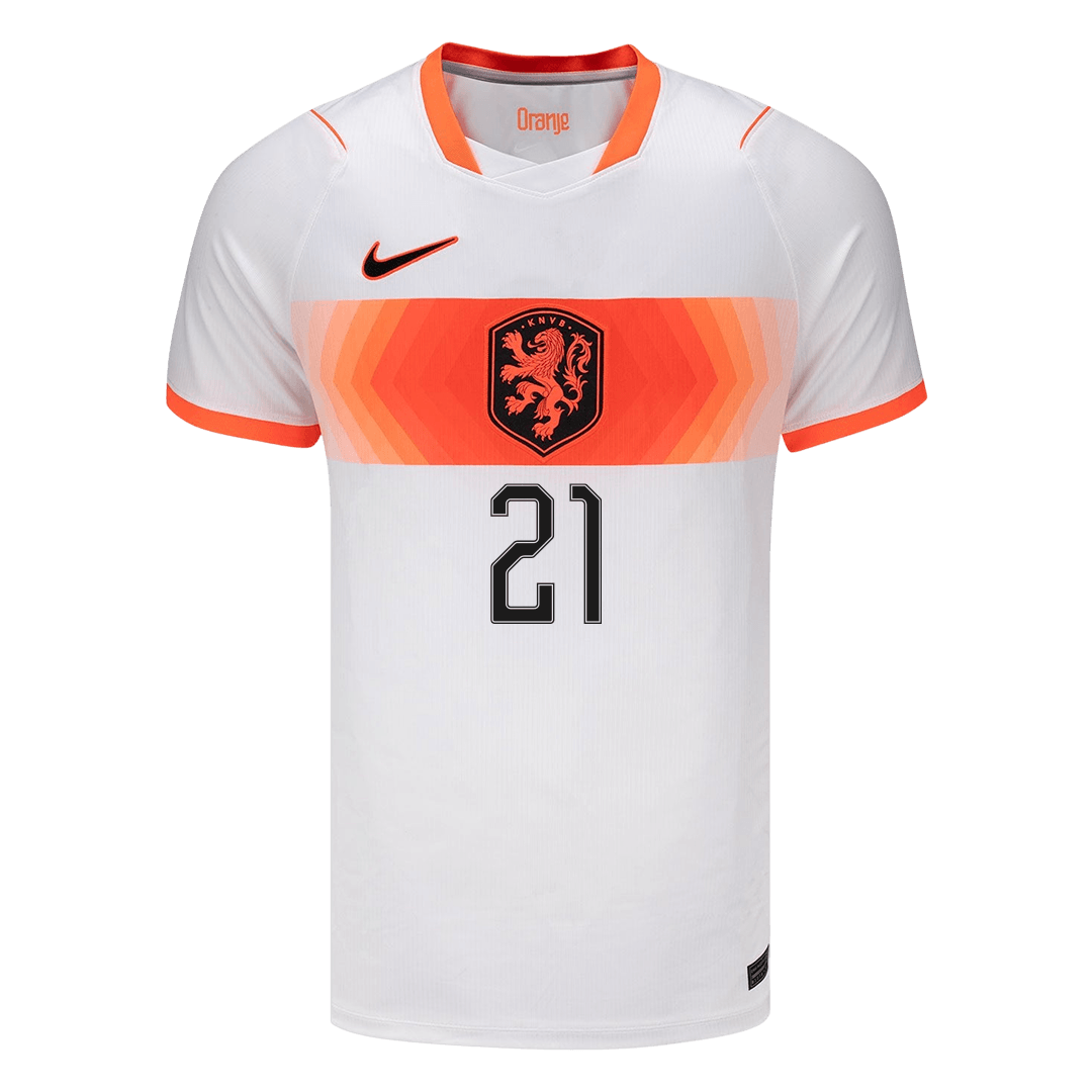 F.DE JONG #21 Heren Netherlands Uit Voetbalshirt WK Voetbal 2026