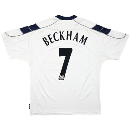 BECKHAM #7 Retro Manchester United Uit Voetbalshirt 2000/01 - achterkant