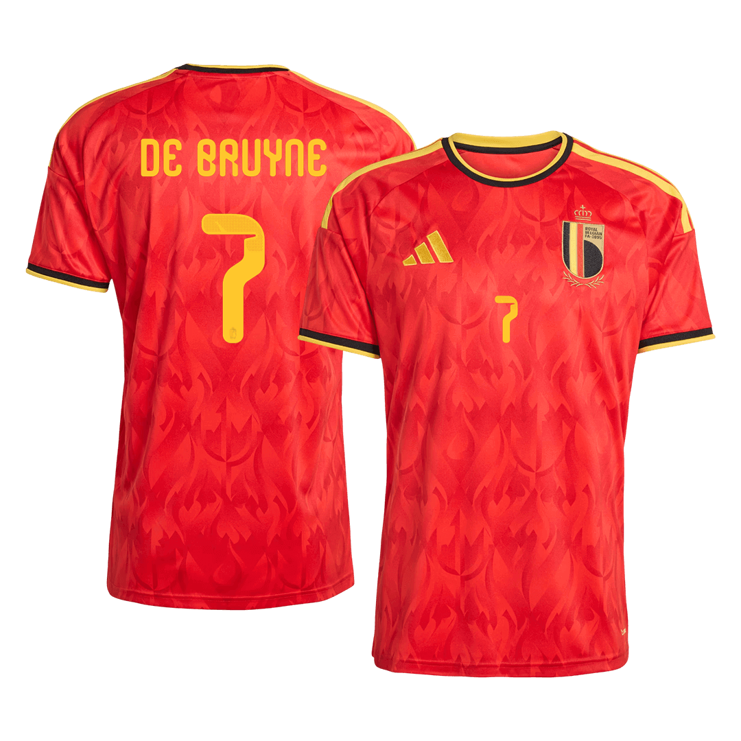 DE BRUYNE #7 Heren Belgium Thuis Voetbalshirt 2026