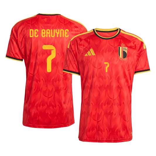 DE BRUYNE #7 Heren Belgium Thuis Voetbalshirt 2026