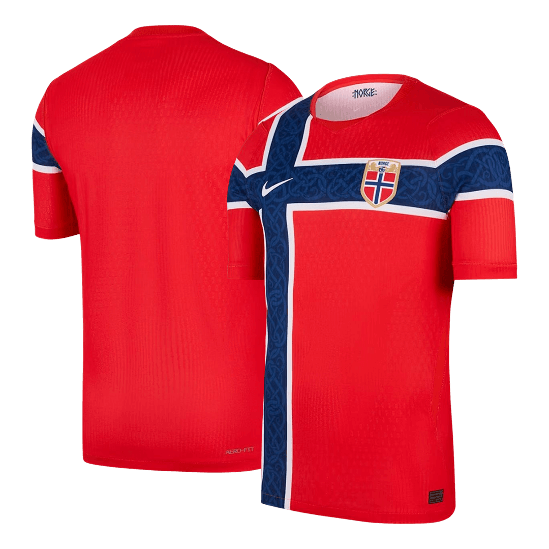 Norway Thuis Spelersversie Voetbalshirt WK Voetbal 2026 - Slim Fit - achterkant