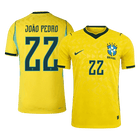 JOÃO PEDRO #22 Brazil Thuis Spelersversie Voetbalshirt WK Voetbal 2026 - Slim Fit