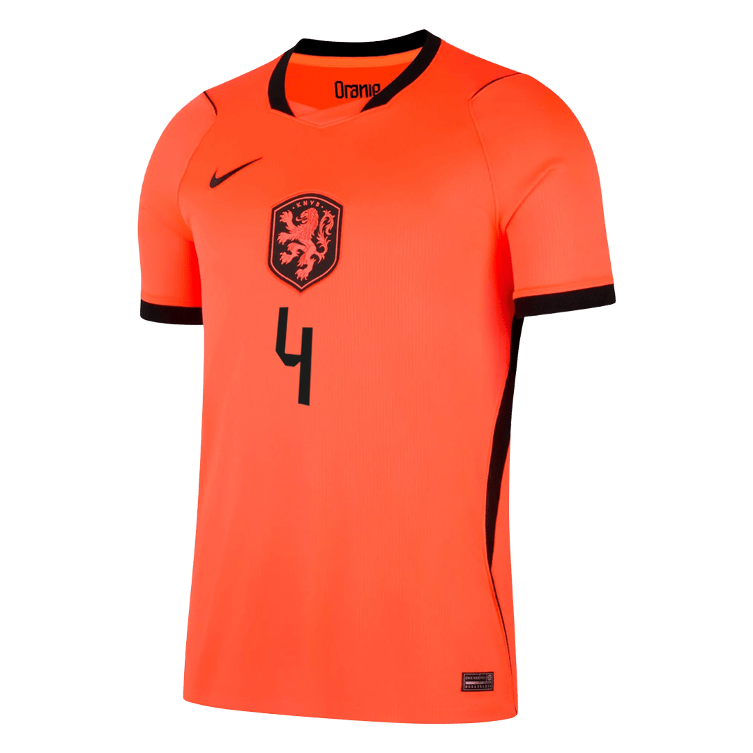 VIRGIL #4 Heren Netherlands Thuis Voetbalshirt WK Voetbal 2026