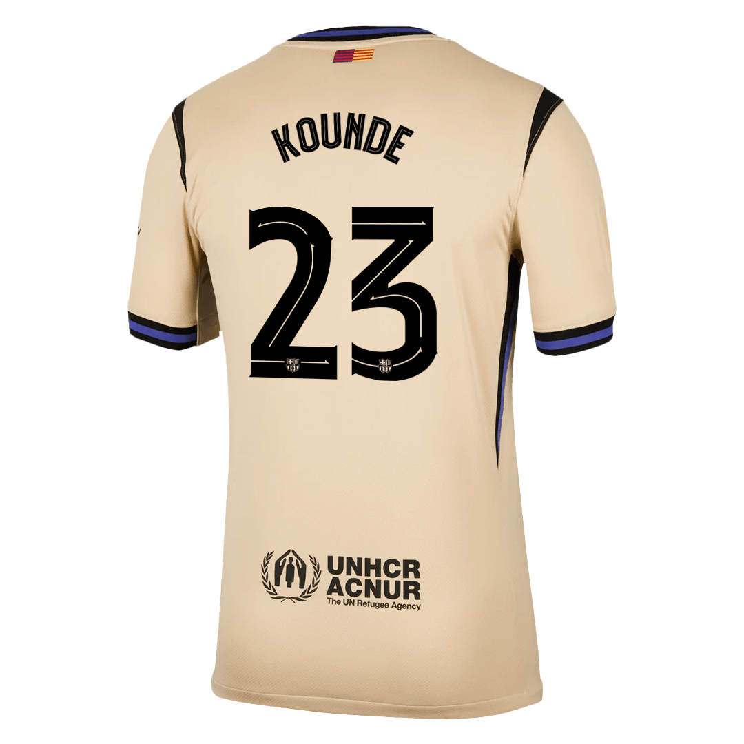 Maillot de football extérieur Barcelone KOUNDE #23 pour homme 2025/26 - UCL