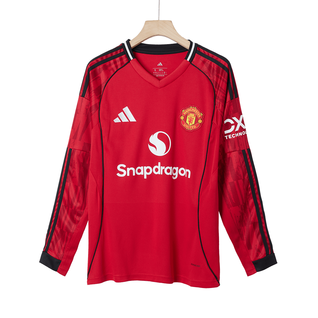 Heren Manchester United Thuis Lange Mouwen Voetbalshirt 2025/26