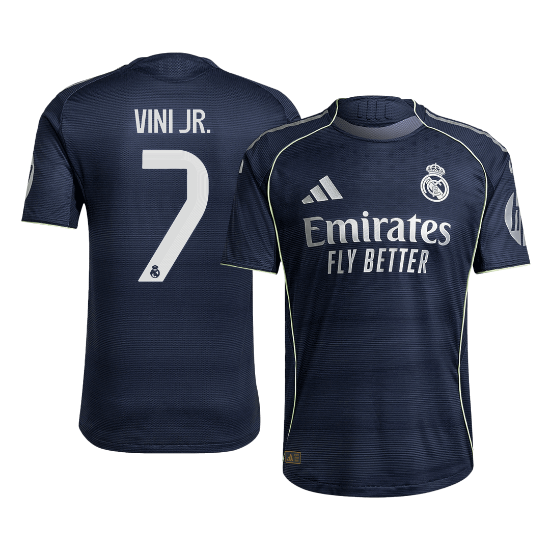 Maillot de football extérieur VINI JR. #7 Real Madrid 2025/26 - Coupe slim