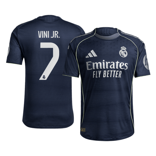 Maillot de football extérieur VINI JR. #7 Real Madrid 2025/26 - Coupe slim