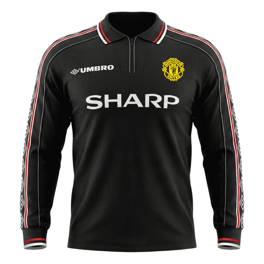 Retro Manchester United Uit Lange Mouwen Voetbalshirt 1998