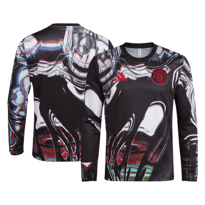 Maillot de football à manches longues d'avant-match de Manchester United pour hommes, saison 2025/26