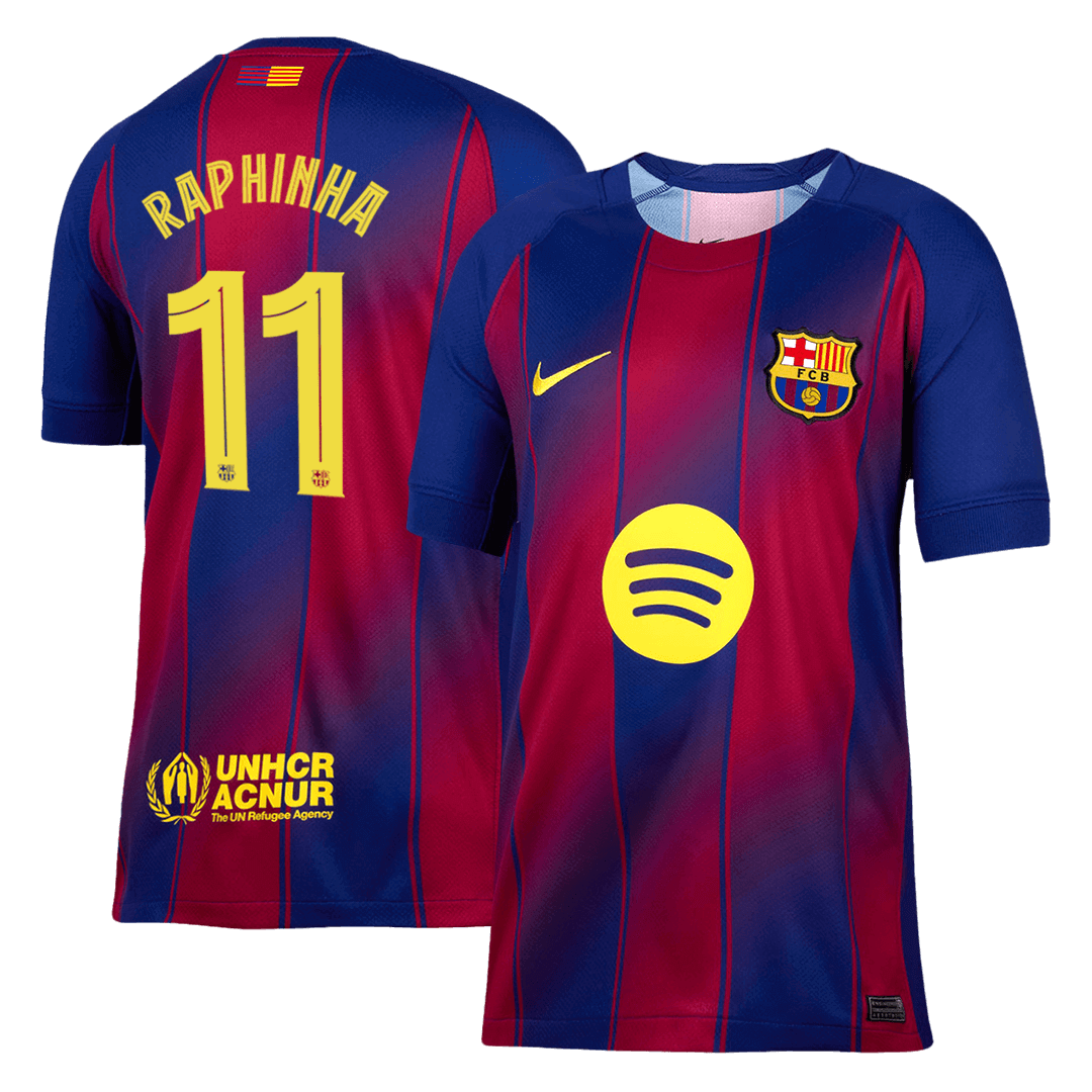 RAPHINHA #11 Heren Barcelona Thuis Voetbalshirt 2025/26 - UCL [PREMIUM]