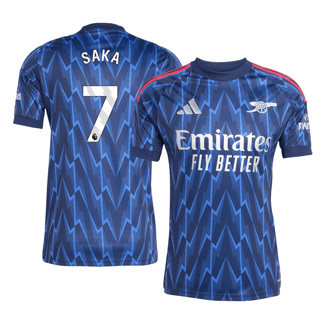 SAKA #7 Heren Arsenal Uit Voetbalshirt 2025/26 - voorkant