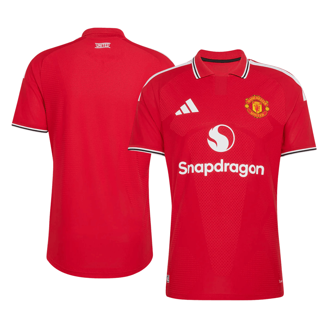 Manchester United Thuis Spelersversie Voetbalshirt 2026/27 - Slim Fit - achterkant