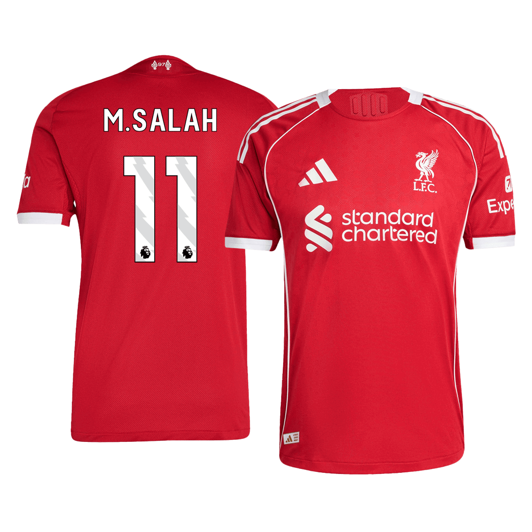 M.SALAH #11 Liverpool Thuis Spelersversie Voetbalshirt 2025/26 - Slim Fit