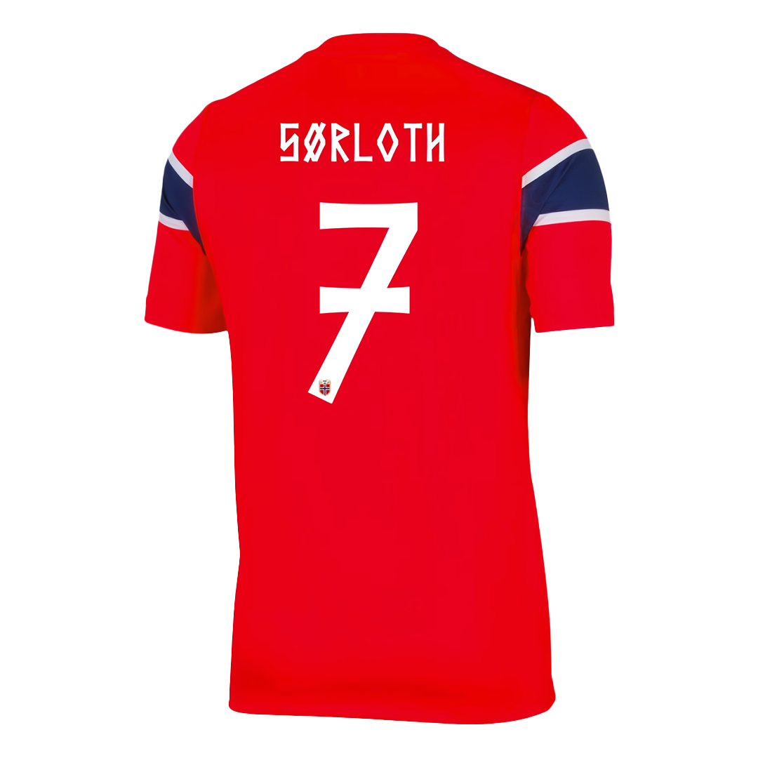 SØRLOTH #7 Heren Norway Thuis Voetbalshirt WK Voetbal 2026 - voorkant