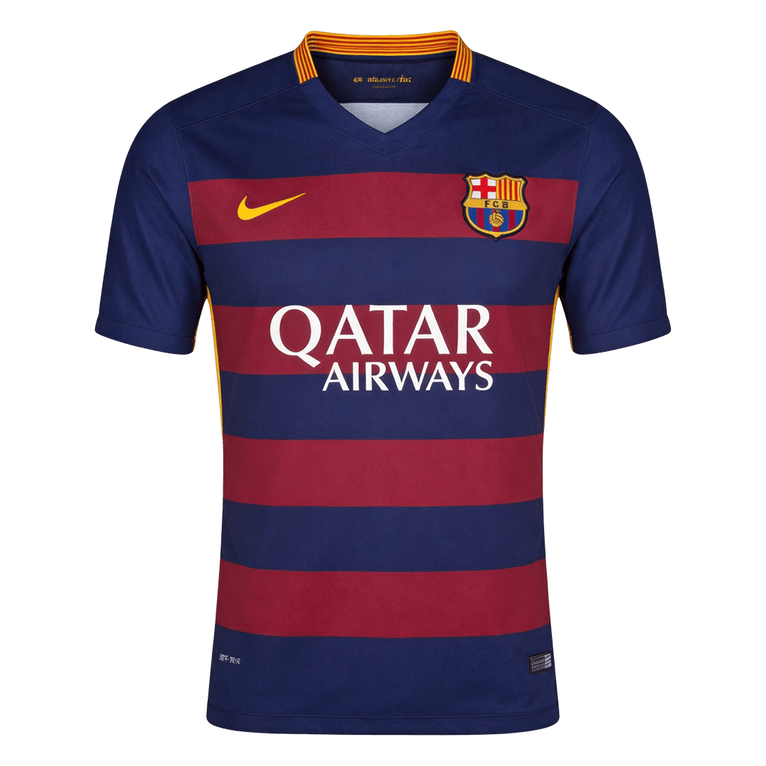 Retro Barcelona Thuis Voetbalshirt 2015/16 - voorkant