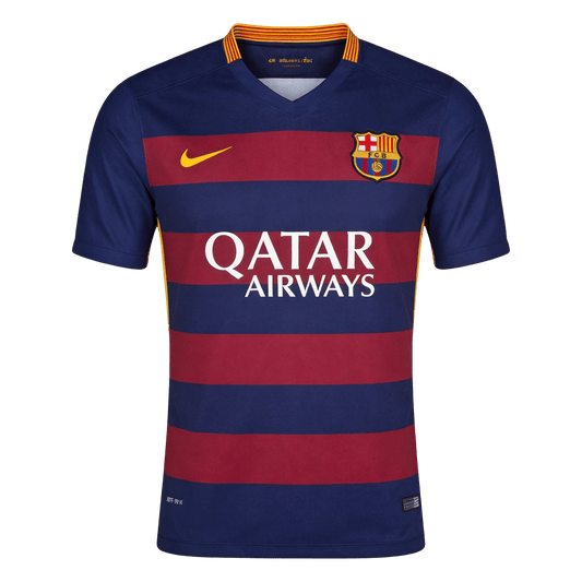 Retro Barcelona Thuis Voetbalshirt 2015/16 - voorkant