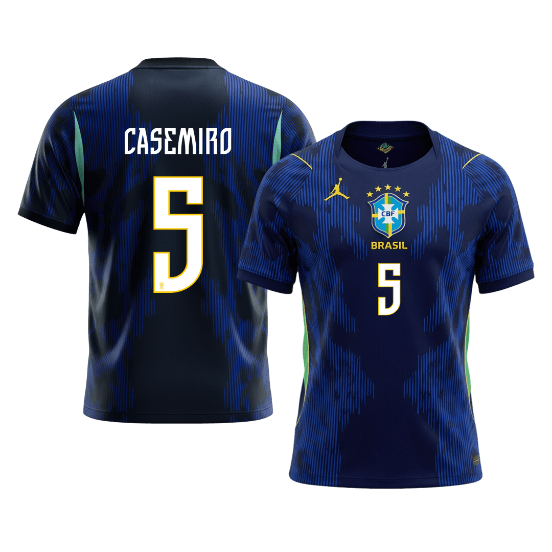 CASEMIRO #5 Heren Brazil Uit Voetbalshirt WK Voetbal 2026