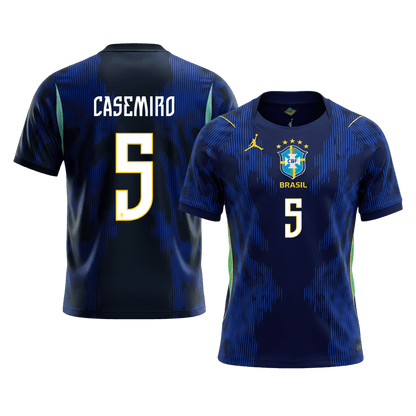 CASEMIRO #5 Heren Brazil Uit Voetbalshirt WK Voetbal 2026