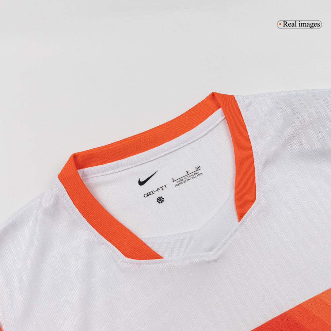 Netherlands Uit Spelersversie Voetbalshirt WK Voetbal 2026 - Slim Fit - close-up