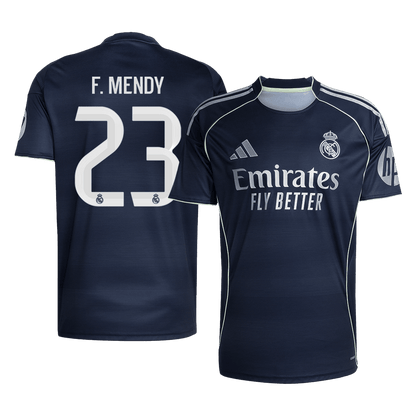 F.MENDY #23 Heren Real Madrid Uit Voetbalshirt 2025/26