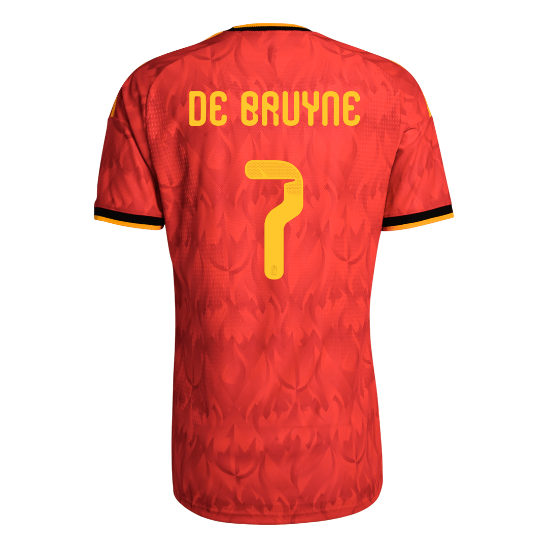 DE BRUYNE #7 Belgium Thuis Spelersversie Voetbalshirt 2026 - Slim Fit