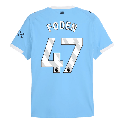 FODEN #47 Manchester City Thuis Spelersversie Voetbalshirt 2025/26 - Slim Fit