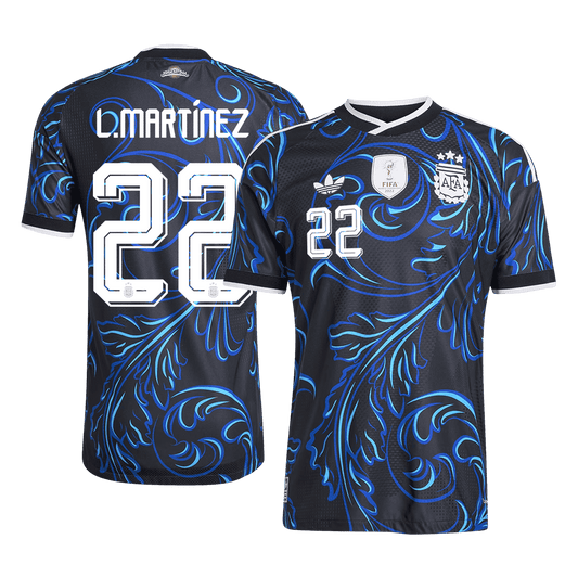 L. MARTÍNEZ #22 Argentina Uit Spelersversie Voetbalshirt WK Voetbal 2026 - Slim Fit