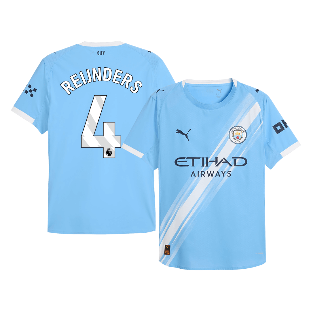 REIJNDERS #4 Manchester City Thuis Spelersversie Voetbalshirt 2025/26 - Slim Fit