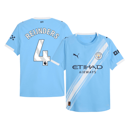 REIJNDERS #4 Manchester City Thuis Spelersversie Voetbalshirt 2025/26 - Slim Fit