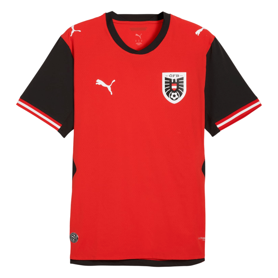 Austria Thuis Spelersversie Voetbalshirt WK Voetbal 2026 - Slim Fit - voorkant