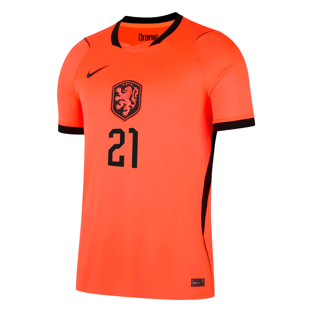 F.DE JONG #21 Heren Netherlands Thuis Voetbalshirt WK Voetbal 2026