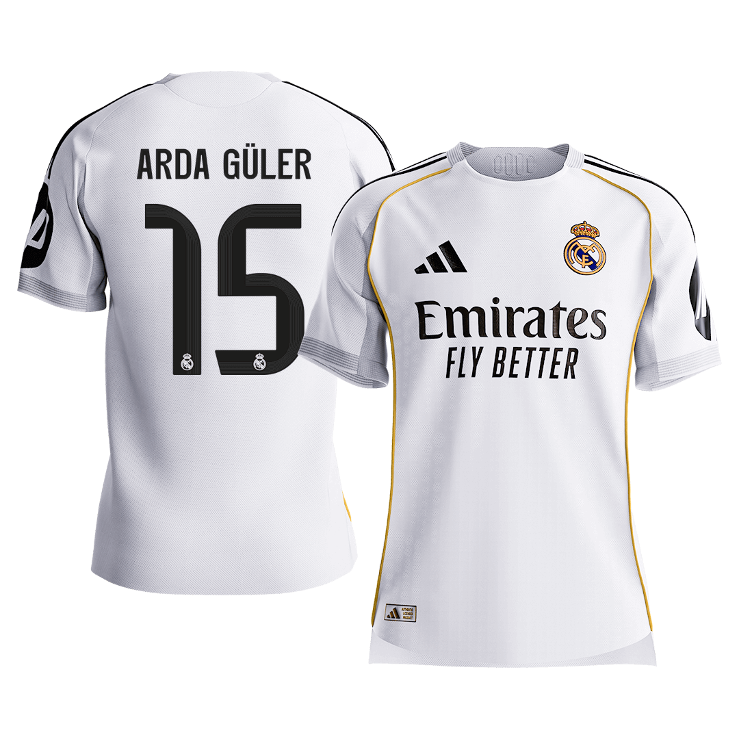 ARDA GÜLER #15 Real Madrid Thuis Spelersversie Voetbalshirt 2025/26 - Slim Fit [PREMIUM]