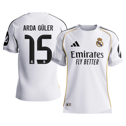 ARDA GÜLER #15 Real Madrid Thuis Spelersversie Voetbalshirt 2025/26 - Slim Fit [PREMIUM]