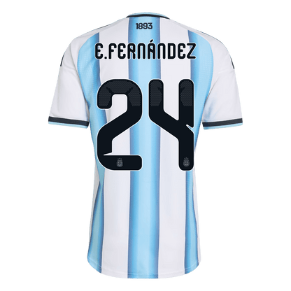 E. FERNÁNDEZ #24 Argentina Thuis Spelersversie Voetbalshirt WK Voetbal 2026 - Slim Fit