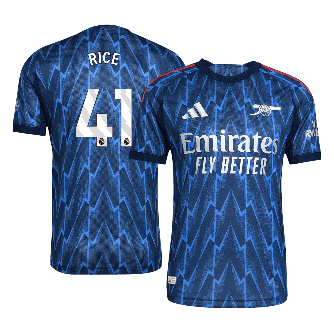 RICE #41 Arsenal Uit Spelersversie Voetbalshirt 2025/26 - Slim Fit - voorkant