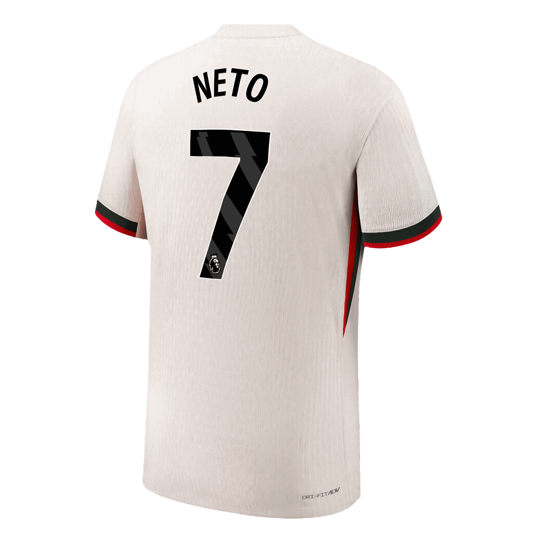 NETO #7 Chelsea Uit Spelersversie Voetbalshirt 2025/26 - Slim Fit
