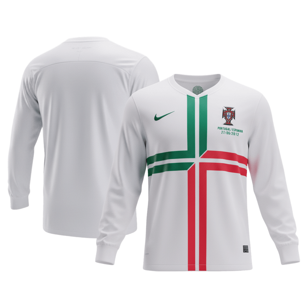 Retro Portugal Uit Lange Mouwen Voetbalshirt 2012