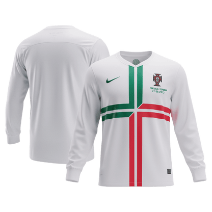Retro Portugal Uit Lange Mouwen Voetbalshirt 2012