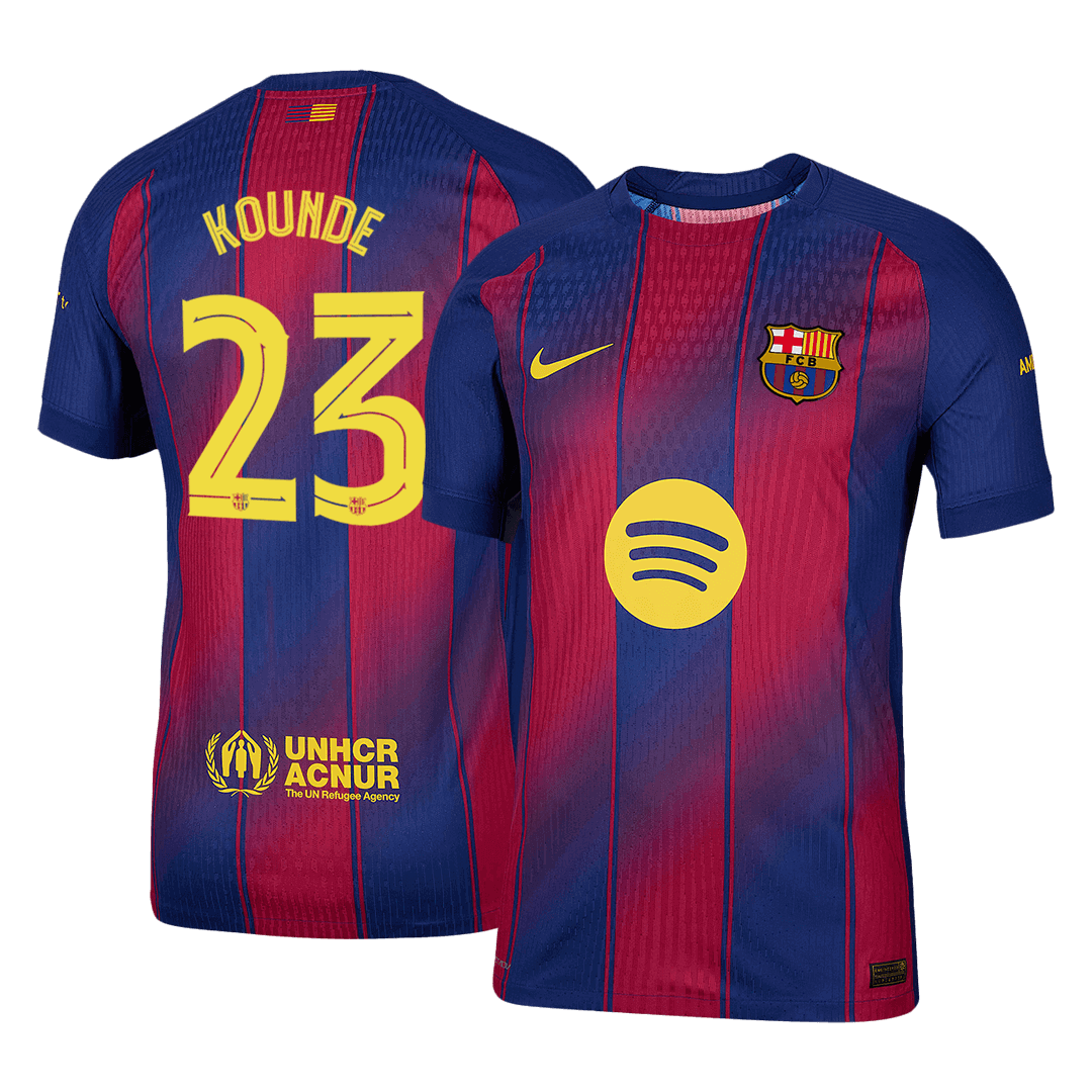 Maillot de football domicile Barcelone KOUNDE #23 2025/26 - Coupe slim