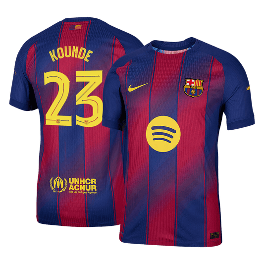 KOUNDE #23 Barcelona Thuis Spelersversie Voetbalshirt 2025/26 - Slim Fit
