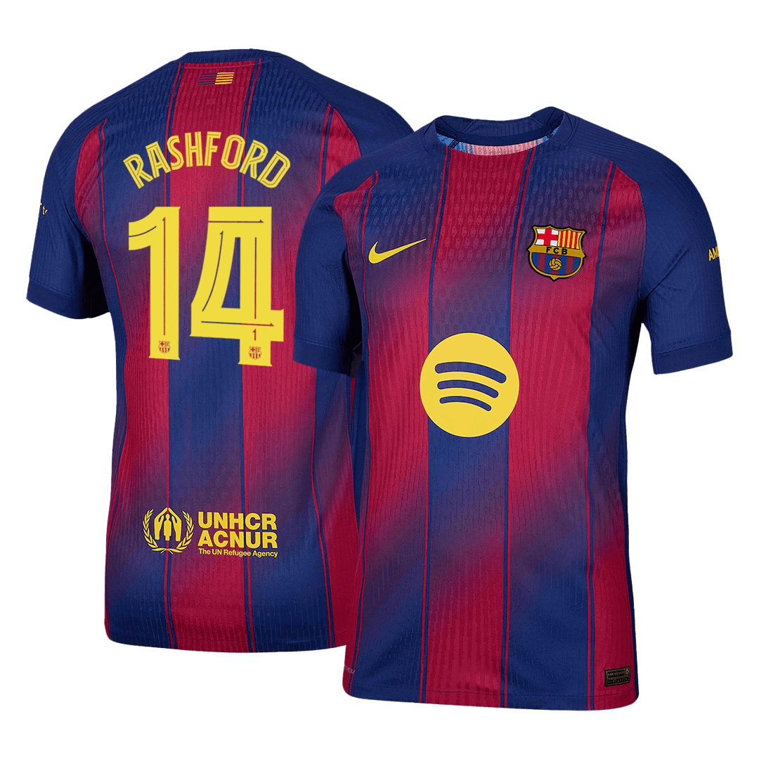 RASHFORD #14 Barcelona Thuis Spelersversie Voetbalshirt 2025/26 - Slim Fit