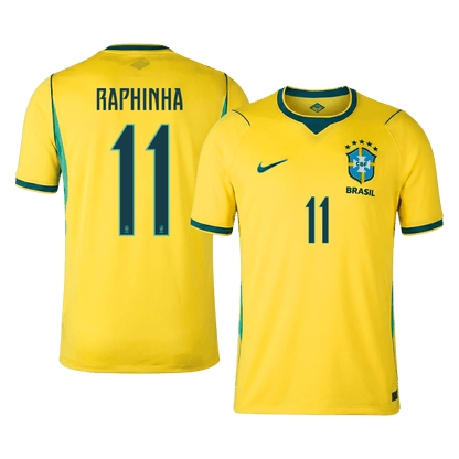 RAPHINHA #11 Heren Brazil Thuis Voetbalshirt WK Voetbal 2026