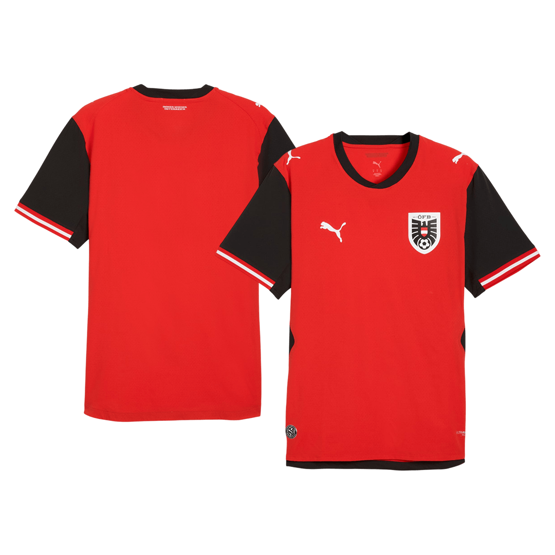 Austria Thuis Spelersversie Voetbalshirt WK Voetbal 2026 - Slim Fit - achterkant
