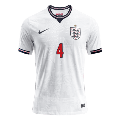 RICE #4 England Thuis Spelersversie Voetbalshirt WK Voetbal 2026 - Slim Fit - extra