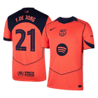 F.DE JONG #21 Heren Barcelona Derde Voetbalshirt 2025/26 - UCL