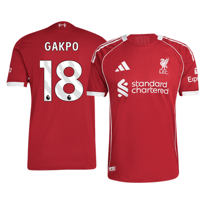 GAKPO #18 Liverpool Thuis Spelersversie Voetbalshirt 2025/26 - Slim Fit