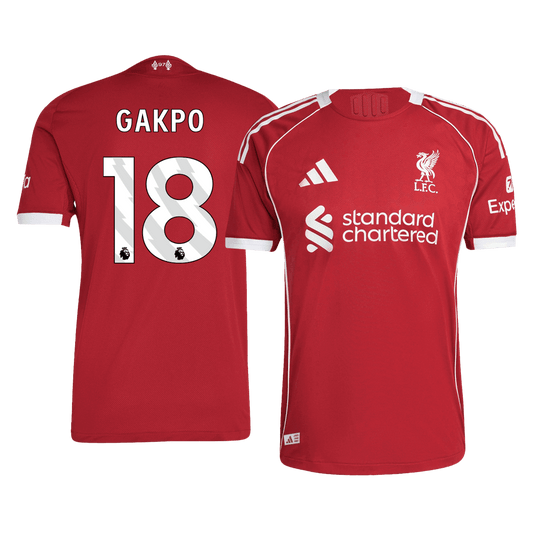 GAKPO #18 Liverpool Thuis Spelersversie Voetbalshirt 2025/26 - Slim Fit