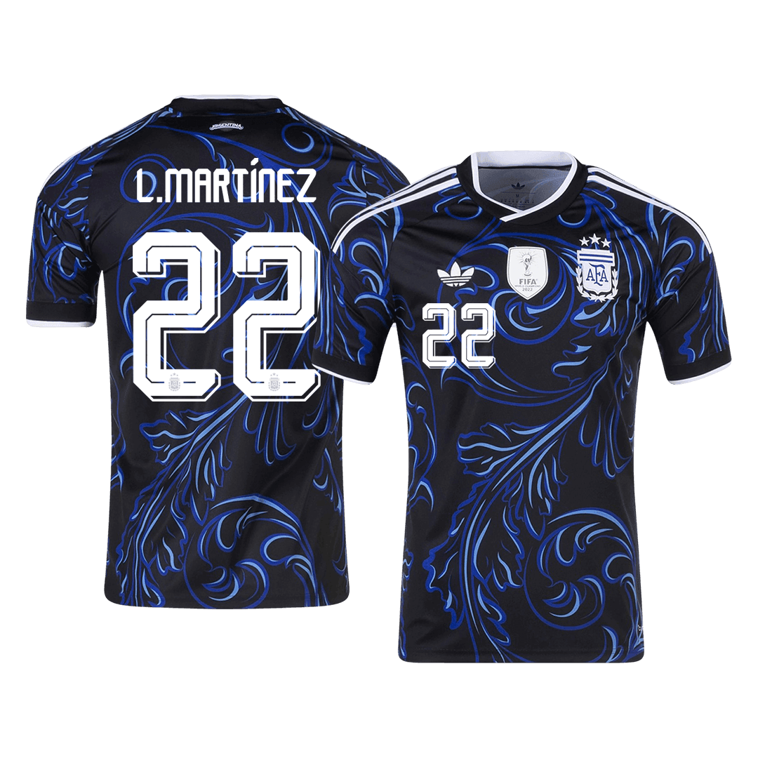 L. MARTÍNEZ #22 Heren Argentina Uit Voetbalshirt WK Voetbal 2026